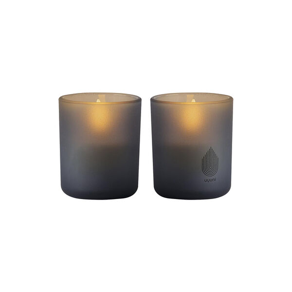 Glass Candle 2-pack, grey, Uyuni Lighting