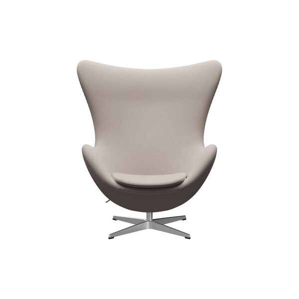 &Auml;gget&trade; 3316 Loungestol, Christianshavn 1120 light beige/satin brushed aluminium, Fritz Hansen