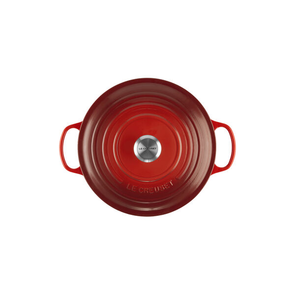 Signature gjutj&auml;rn rund gryta &Oslash; 28 cm, cerise, Le Creuset