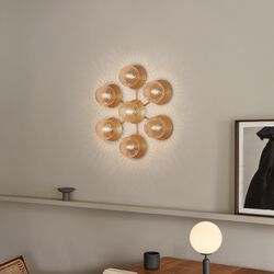 Liila 7 Star Wall Lamp, nordic gold/optic clear, Nuura