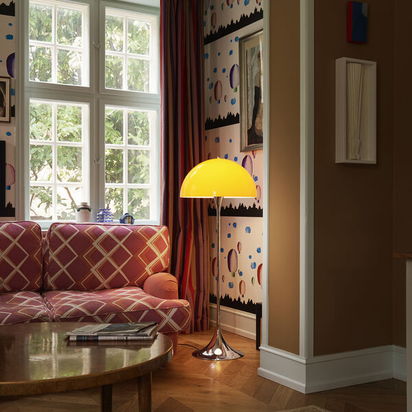 Panthella | Original | Opal Orange | Floor Lamp, Louis Poulsen