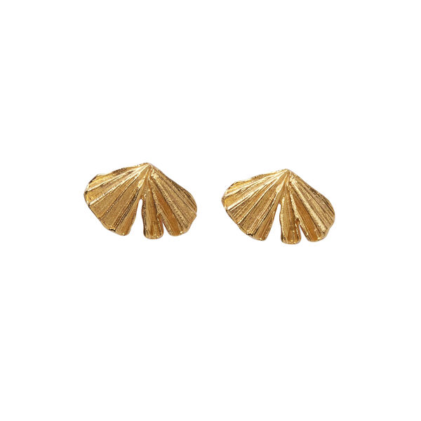 Autumn Leaf Earsticks, gold plated, Pernille Corydon Jewellery