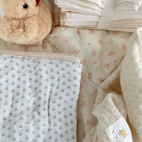 Bellini 3 Pack Muslin Cloth, punto blu, Konges Sl&oslash;jd