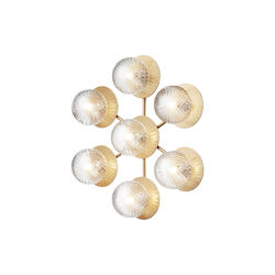 Liila 7 Star Wall Lamp, nordic gold/optic clear, Nuura