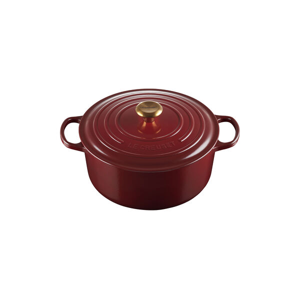 Signature rund gryta Ø 28 cm, garnet, Le Creuset
