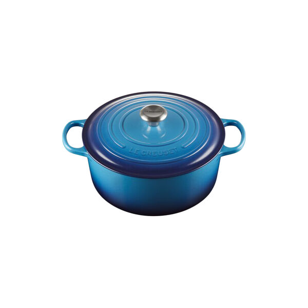 Signature rund gryta &Oslash; 26 cm, azure blue, Le Creuset