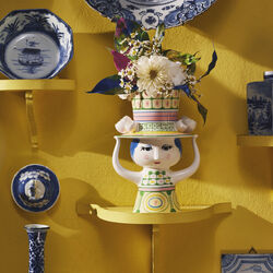 Lady with Hat vas, grön, Bjørn Wiinblad