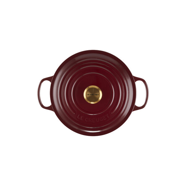 Signature gjutj&auml;rn rund gryta &Oslash; 26 cm, garnet, Le Creuset