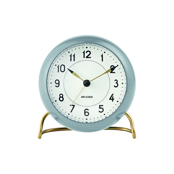 AJ Station bordsur, gr&aring;, Arne Jacobsen Clocks