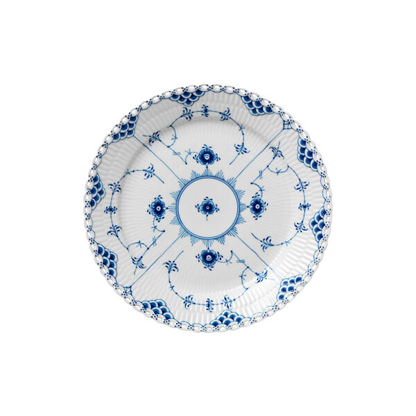 Blue Fluted Full Lace tallrik Ø 25 cm, Royal Copenhagen