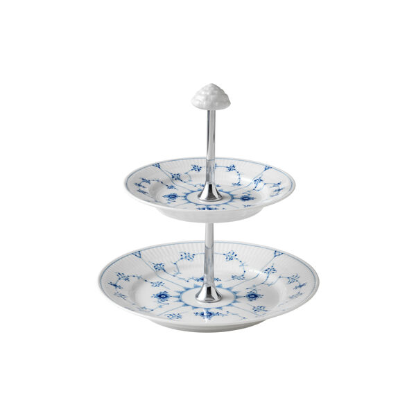Blue Fluted Plain etagere 2 v&aring;ningar, Royal Copenhagen
