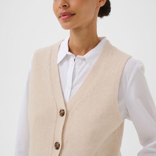FilluccaPW Waistcoat | Oatmeal Melange | V&auml;st, Part Two