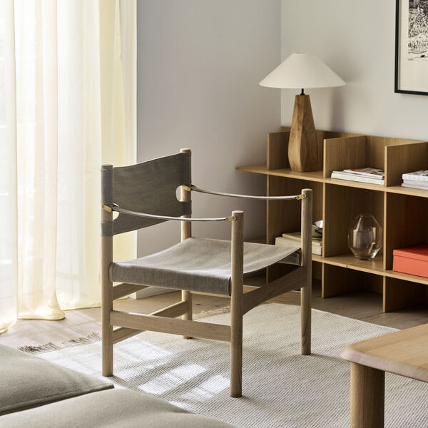 Canvas 21 Chair, s&aring;pbehandlad ek/natural canvas, Fredericia Furniture