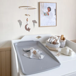 Quiltad förvaringskorg 2-pack, classic stripes blue/praline, Cam Cam Copenhagen