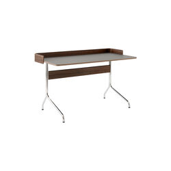 Pavilion Desk AV17, charcoal/walnut/chrome, &Tradition
