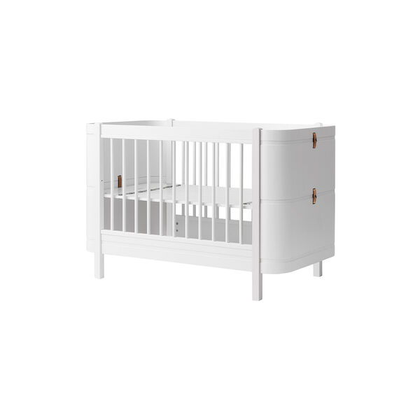 Wood Mini+ Cot Bed excl. Junior Kit 68x122 cm, white Wood Mini+ Cot Bed excl. Junior Kit 68x122 cm, white, Oliver Furniture