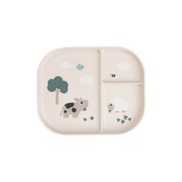 Tiny Farm Foodie Indelad tallrik, sand, Done by Deer