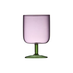 Torino vinglas 2 st., pink/grön, Lyngby Glas