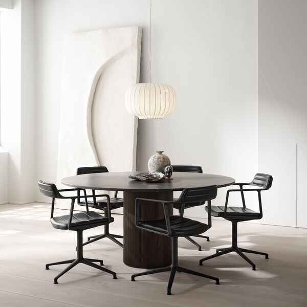 VIPP452 Swivel Chair with Gliders, black/black, Vipp