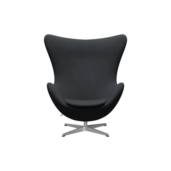 &Auml;gget&trade; 3316 Loungestol, Christianshavn 1174 dark grey/satin brushed aluminium, Fritz Hansen