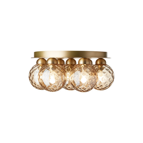 Apiales 7 Plafond, brushed brass/optic gold, Nuura