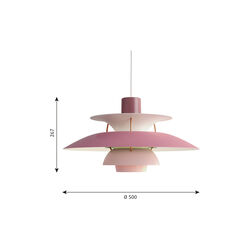 PH 5 pendel, rosa, Louis Poulsen