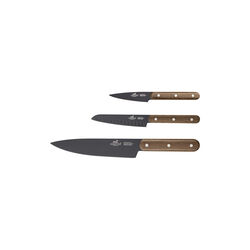 Phenix Walnut Knivset 3 delar, Lion Sabatier