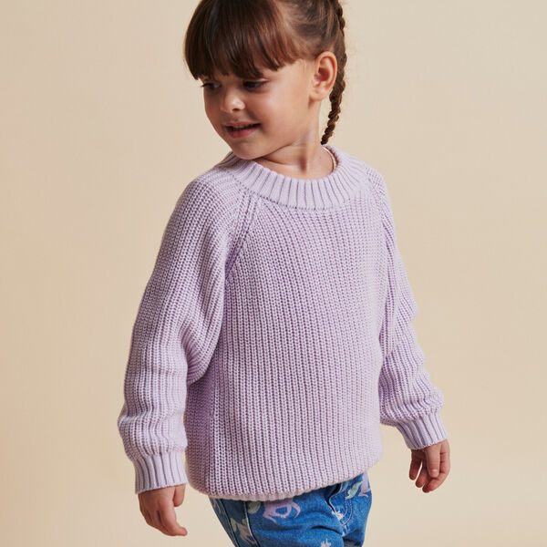 Knitted Classic Rib Blouse, lavender, Copenhagen Colors Organics