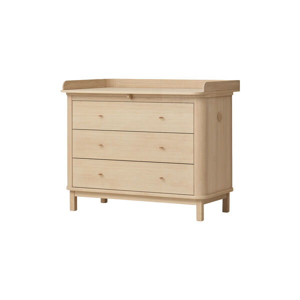 Wood Nursery Dresser 3 Drawers, oak, Oliver Furniture