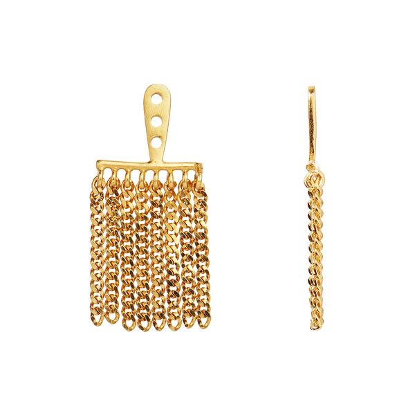 Dancing Chains Behind Ear Earring Single, gold Dancing Chains Behind Ear Earring Single, gold, Stine A Jewelry