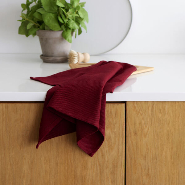 Diamond kökshandduk, röd, Bastian