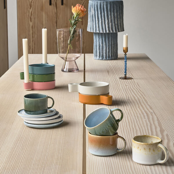 Styles mugg med öra 2 st., blå/amber, Villa Collection