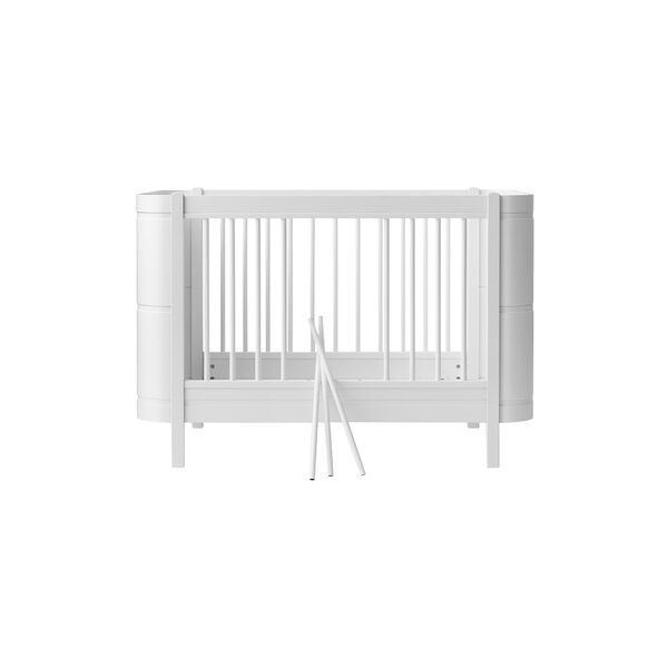 Wood Mini+ Cot Bed excl. Junior Kit 68x122 cm, white Wood Mini+ Cot Bed excl. Junior Kit 68x122 cm, white, Oliver Furniture