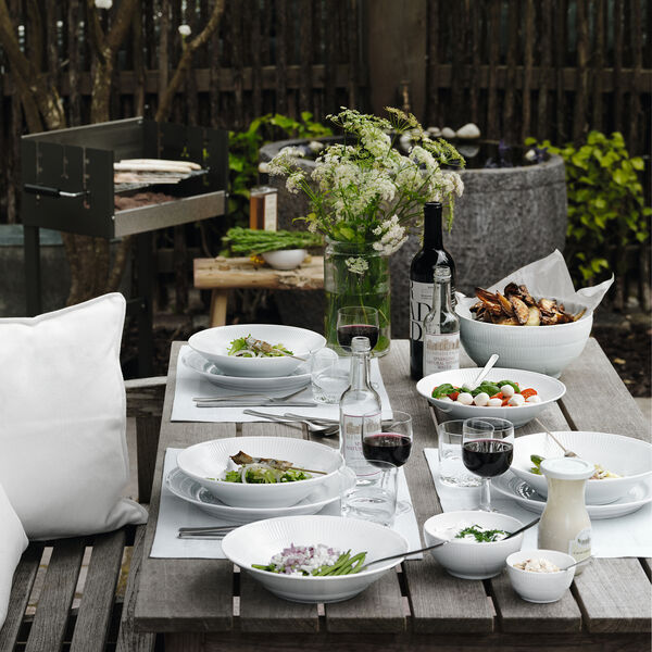 White Fluted djup tallrik, 24 cm, Royal Copenhagen