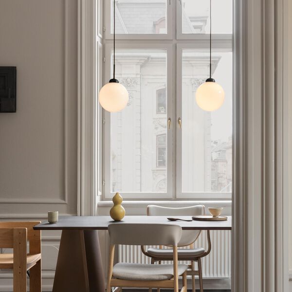 Apiales 1 Large Pendant, satin black/opal, Nuura