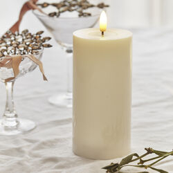 Sille lacquer LED candles 15 cm, ivory, Sirius Home