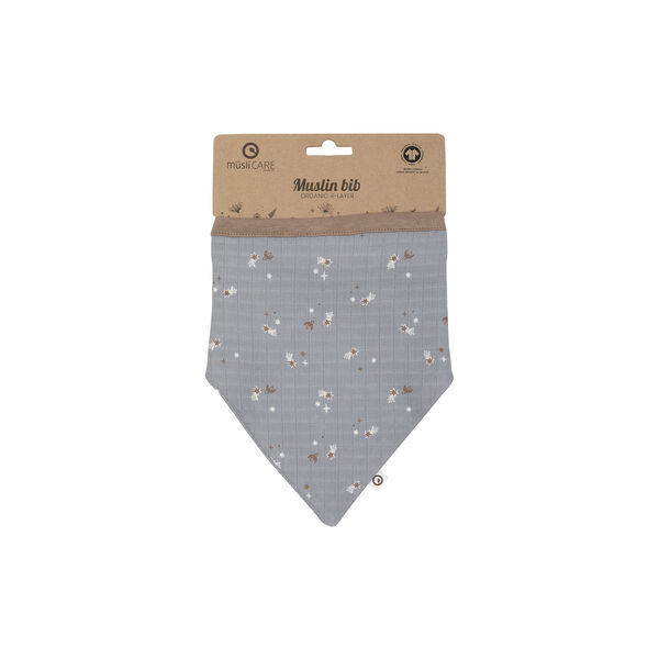 STARS Muslin haklapp 2-pack, jasmin blue/balsam cream/walnut, Müsli by Green Cotton