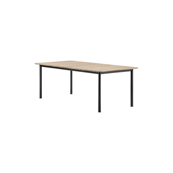 Plan Table Extendable, light oiled oak/black, Fredericia Furniture
