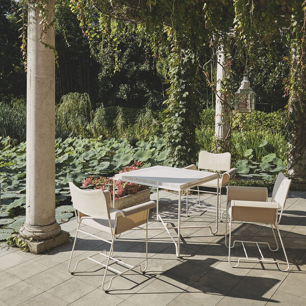 Tropique Dining Chair without Fringes, Leslie Limonta 12/classic white semi matt Tropique Dining Chair without Fringes, Leslie Limonta 12/classic white semi matt, GUBI