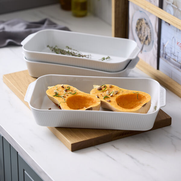 Pliss&eacute; Fat djupt, vit, Pillivuyt