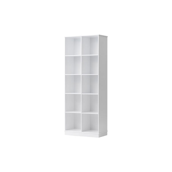 Wood Shelving Unit 2x5 Vertical with Base, Oliver Furniture