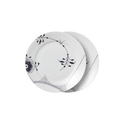 Black Fluted Mega tallrik 22 cm, 2-pack, Royal Copenhagen