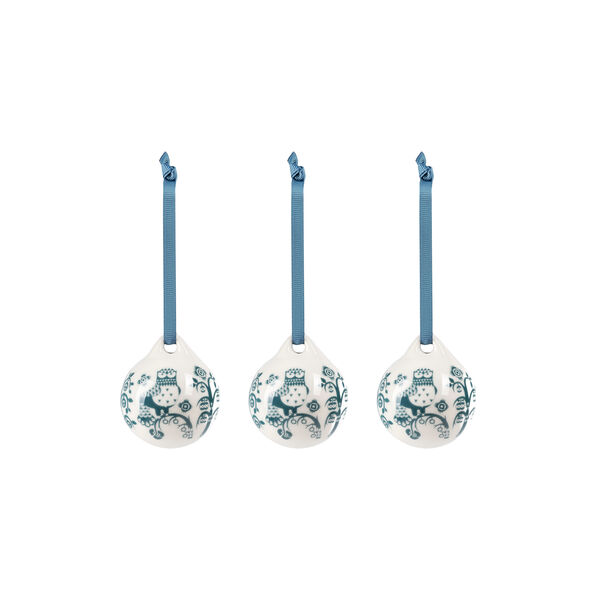 Taika ornaments 3 pcs, steel blue, Iittala
