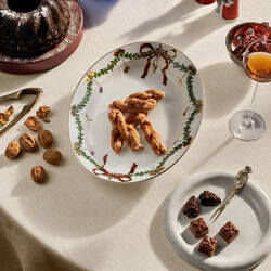 Star Fluted Christmas fat ovalt 34 cm, Royal Copenhagen