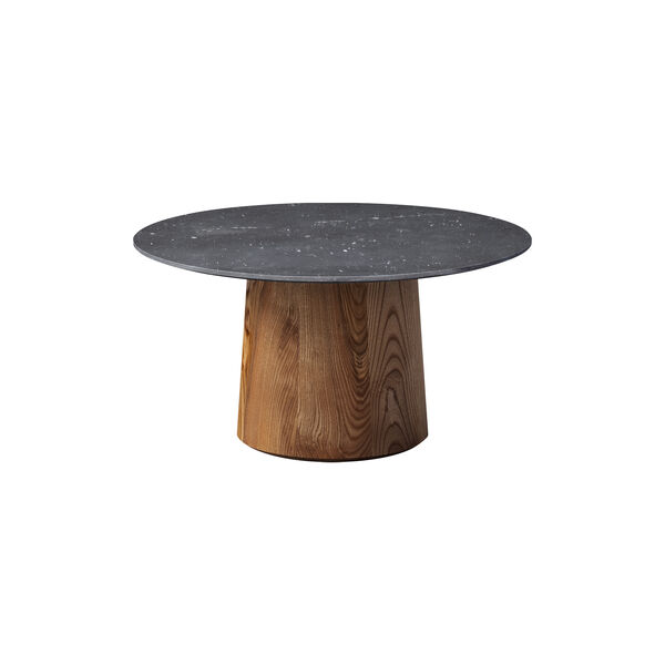 Niveau Soffbord &Oslash; 61 cm, Black Marquina/oiled stained ash, Fredericia Furniture