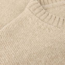 Pullover Knitted Crew Neck Carded Merino Wool, beige, Stenstr&ouml;ms