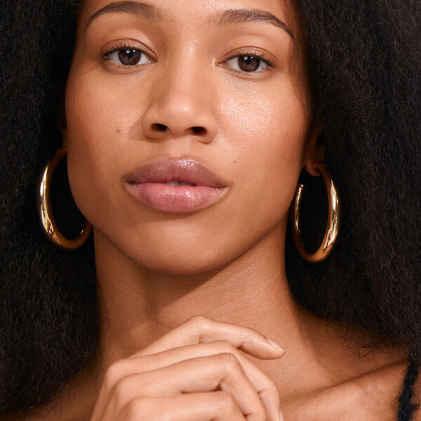 TOVIN hoop earrings, gold plated, Pilgrim