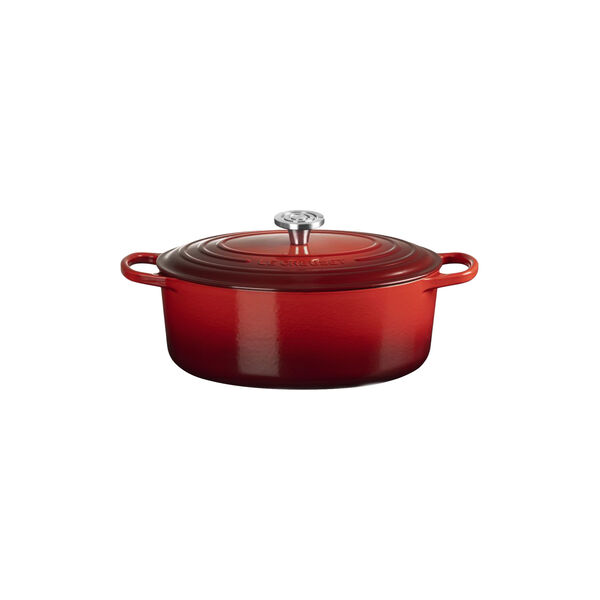 Signature gjutj&auml;rn oval gryta | 31 cm | Cerise, Le Creuset