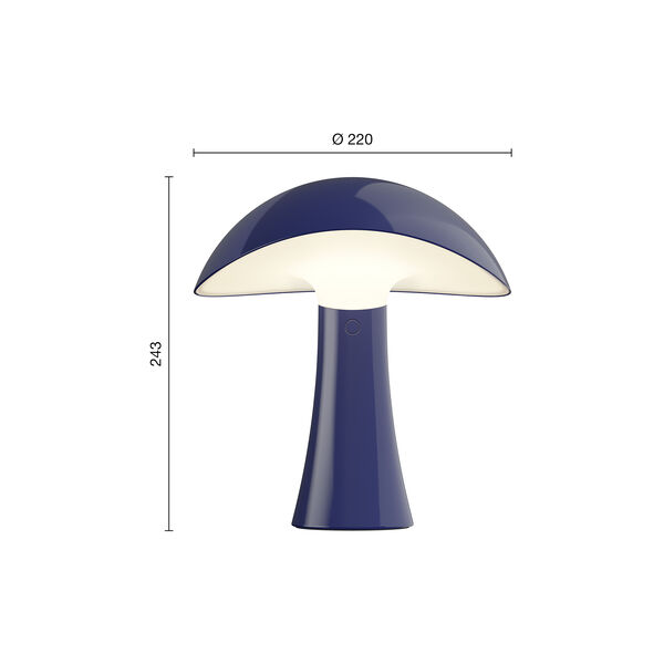 Rumee 220 Portabel lampa, night blue, Louis Poulsen