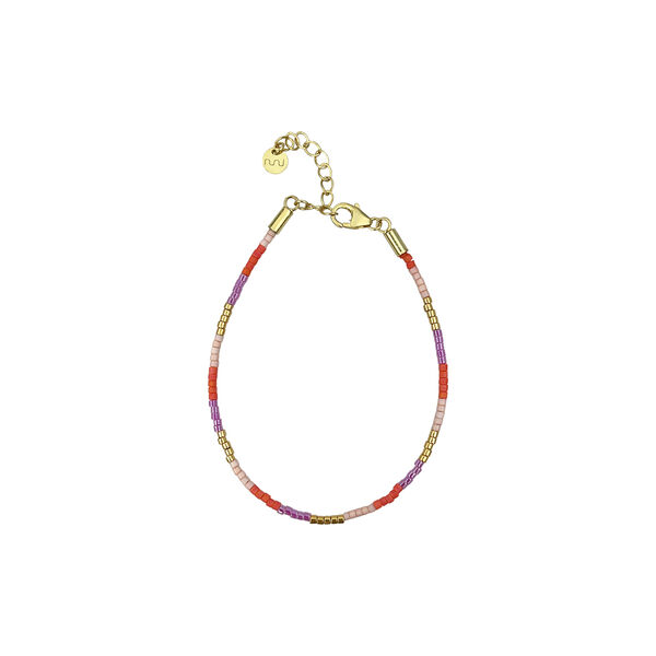 Kira armband, coral love/gold, Nuni Copenhagen